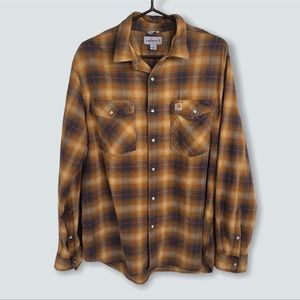 Mens carhartt button down shirt